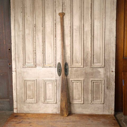 #54965 71" Antique Long Oak Wood Boat Oar image 6