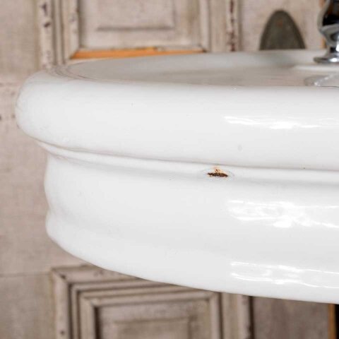 #54970 34x32 Antique Oval Bathroom Pedestal Sink image 4