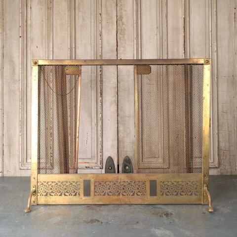 #54978 38x31 Antique Brass Fireplace Ember Screen image 6