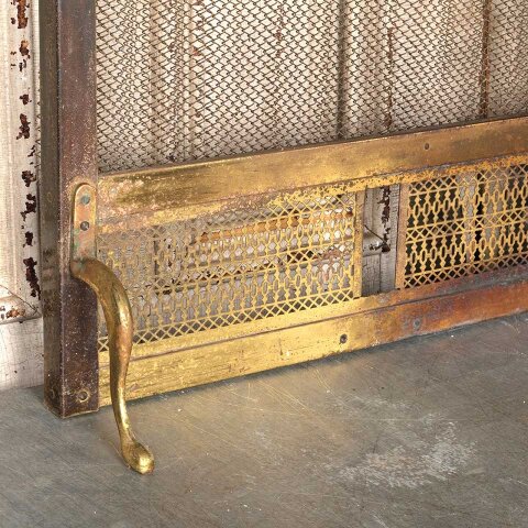 #54979 40x32 Antique Brass Fireplace Ember Screen image 2
