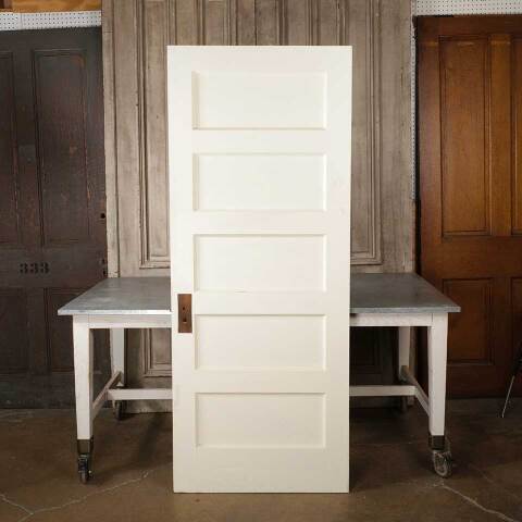 #54984 32x79 Antique 5 Panel Interior Wood Door image 5