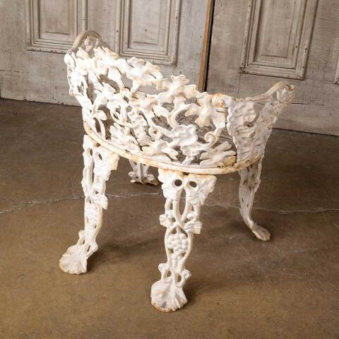 #54994 Antique Cast Iron Grapevine Garden Chair image 8