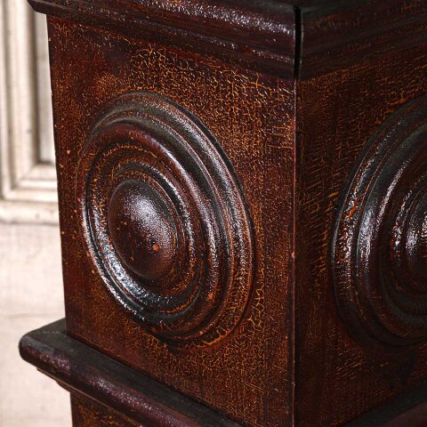 #55002 57" Antique Wood Staircase Newel Post image 8