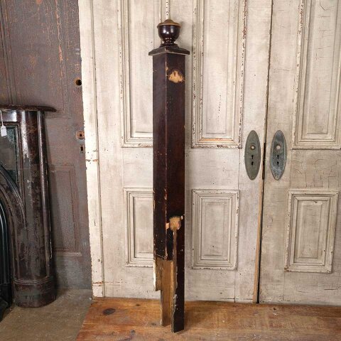 #55003 58" Antique Wood Staircase Newel Post image 5
