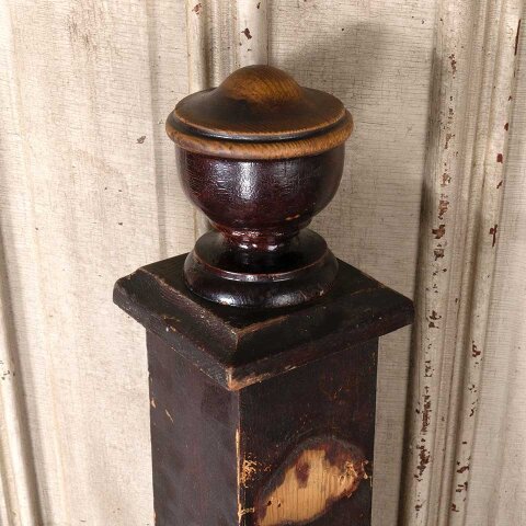 #55003 58" Antique Wood Staircase Newel Post image 8
