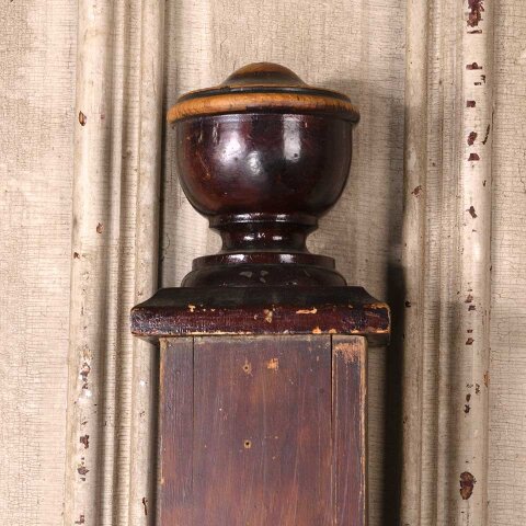 #55004 60" Antique Wood Staircase Newel Post image 2