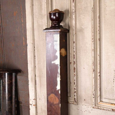 #55004 60" Antique Wood Staircase Newel Post image 5
