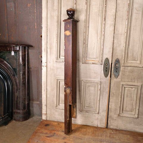 #55004 60" Antique Wood Staircase Newel Post image 7