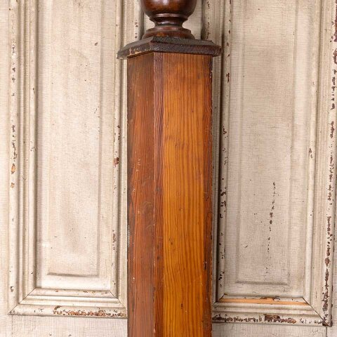 #55005 59" Antique Wood Staircase Newel Post image 3