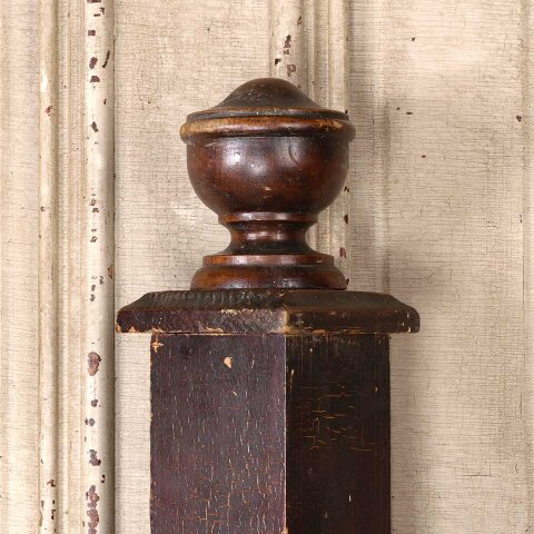 #55006 Salvaged Antique Wood Staircase Newel Post image 3