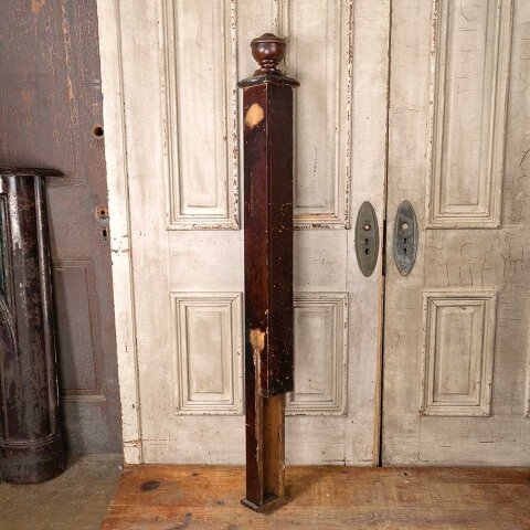 #55006 Salvaged Antique Wood Staircase Newel Post image 5
