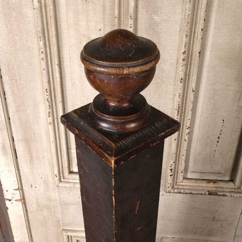 #55006 Salvaged Antique Wood Staircase Newel Post image 8