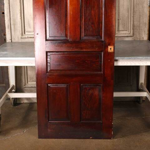 #55007 30x78 Antique 5 Panel Pine Interior Door image 3