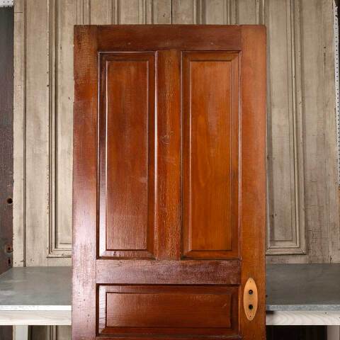 #55008 31x79 Antique 5 Panel Pine Interior Door image 2