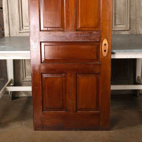 #55008 31x79 Antique 5 Panel Pine Interior Door image 3