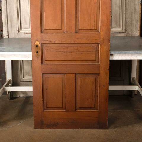 #55008 31x79 Antique 5 Panel Pine Interior Door image 6