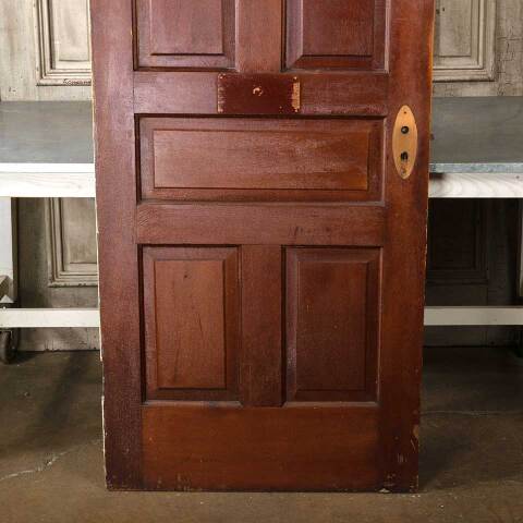 #55009 31x80 Antique 5 Panel Pine Interior Door image 2