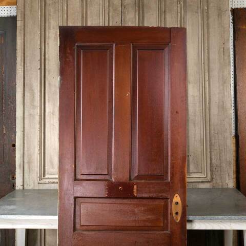 #55009 31x80 Antique 5 Panel Pine Interior Door image 3