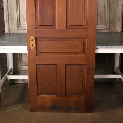 #55010 31x79 Antique 5 Panel Pine Interior Door image 3