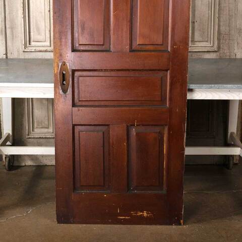 #55012 30x77 Antique 5 Panel Wood Interior Door image 7