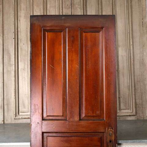 #55012 30x77 Antique 5 Panel Wood Interior Door image 2