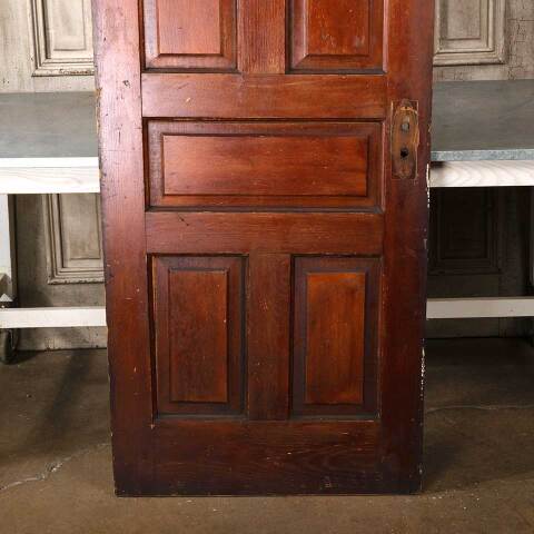 #55012 30x77 Antique 5 Panel Wood Interior Door image 3