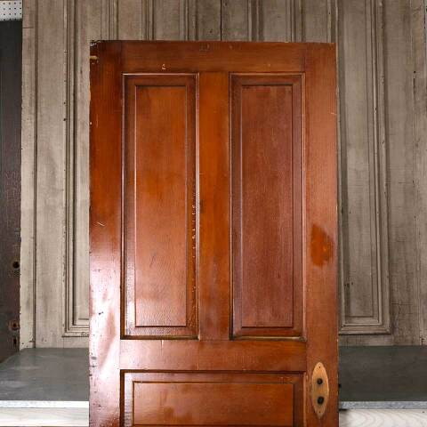 #55014 32x79 Antique 5 Panel Pine Interior Door image 2