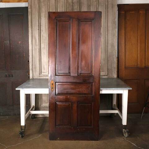 #55014 32x79 Antique 5 Panel Pine Interior Door image 5
