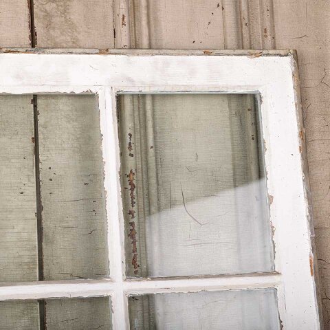 #55015 32x37 Antique Divided 9 Lite Wood Window image 2