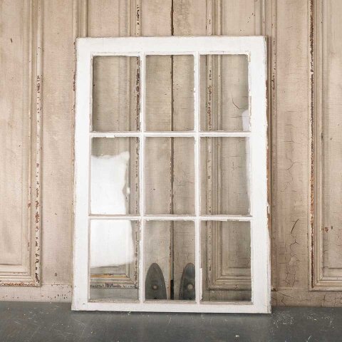 #55016 27x38 Antique Divided 9 Lite Wood Window image 5