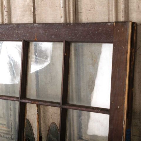 #55025 32x19 Antique Divided 8 Lite Wood Window image 4