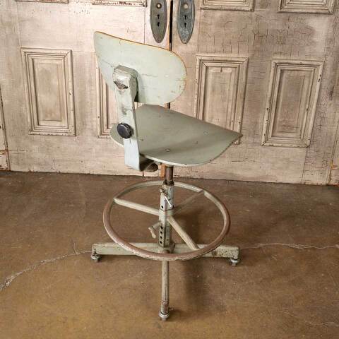 #55038 Vintage Industrial Wood & Metal Shop Chair image 7