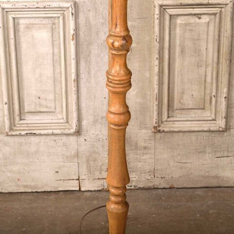 #55043 Antique Turned Wood & Brass Floor Lamp image 3
