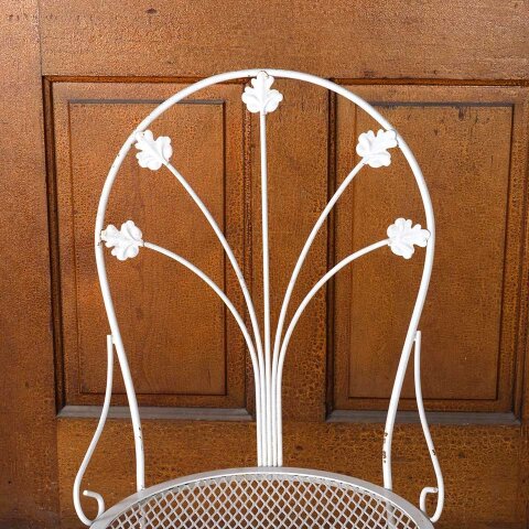 #55044 Vintage Metal Wire Garden Chair image 3