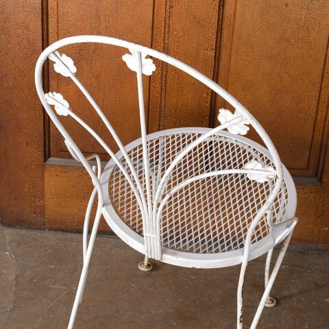 #55044 Vintage Metal Wire Garden Chair image 7
