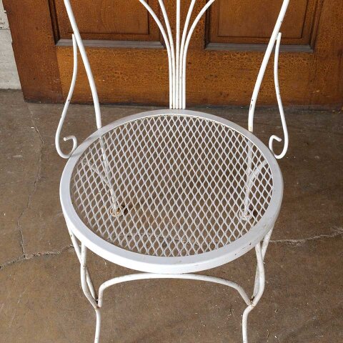 #55045 Vintage Metal Wire Garden Chair image 4