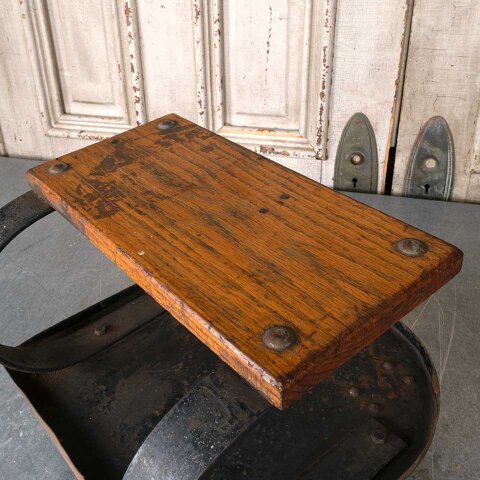 #55046 Vintage Wood & Metal Creeper Stool image 5