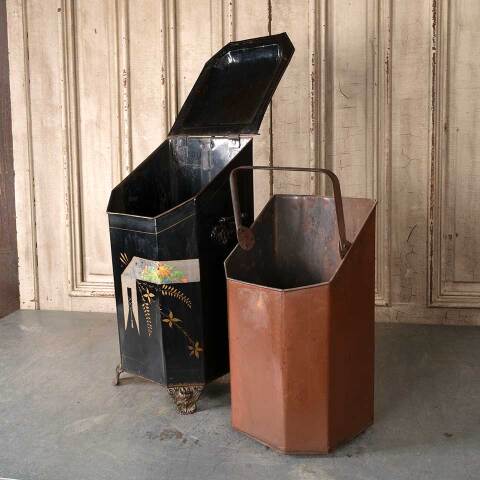 #55052 14x24 Antique Victorian Coal Hod Scuttle Bin image 5