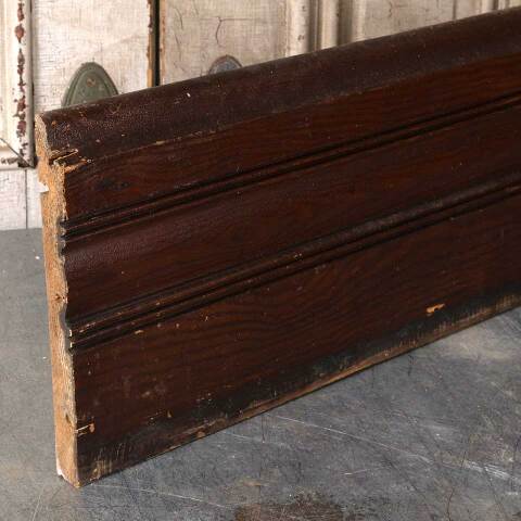 #55063 9" Salvaged Antique Pine Baseboard Moulding image 4