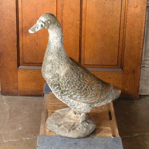 #55104 Vintage Concrete Goose Garden Ornament image 4