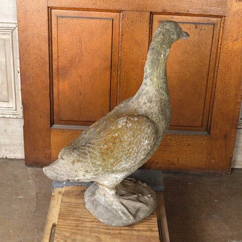 #55104 Vintage Concrete Goose Garden Ornament image 6