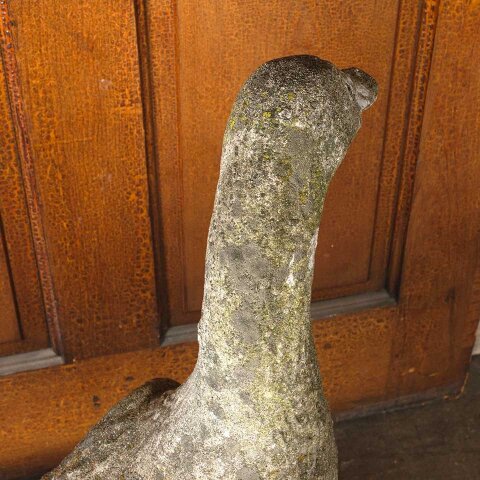 #55104 Vintage Concrete Goose Garden Ornament image 7
