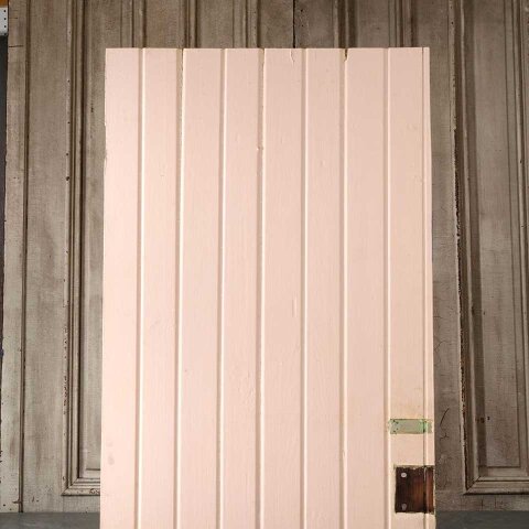 #55107 29x81 Antique Painted Wood Beadboard Door image 2