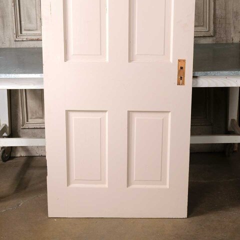 #55109 32x80 Antique 4 Panel Wood Interior Door image 3