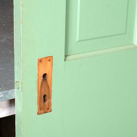#55109 32x80 Antique 4 Panel Wood Interior Door image 7