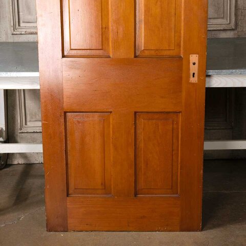 #55110 32x80 Antique 4 Panel Wood Interior Door image 3