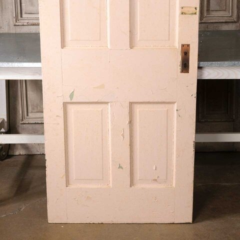 #55112 30x78 Antique 4 Panel Wood Interior Door image 7
