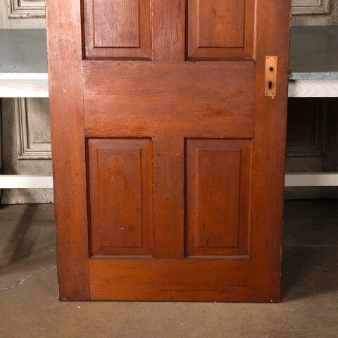 #55113 32x79 Antique 4 Panel Wood Interior Door image 3