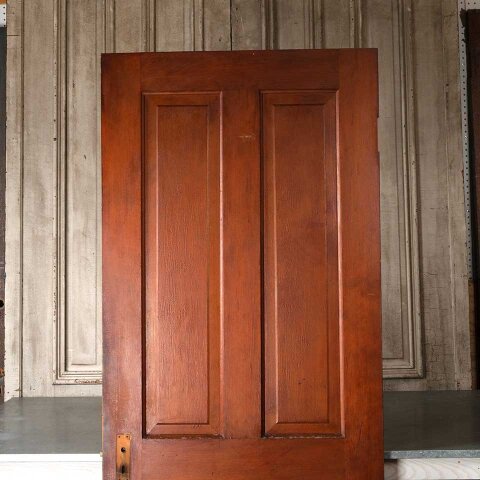 #55114 32x79 Antique 4 Panel Wood Interior Door image 2