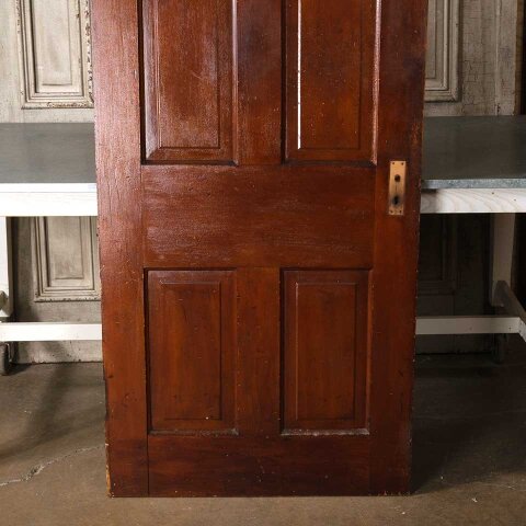 #55114 32x79 Antique 4 Panel Wood Interior Door image 7